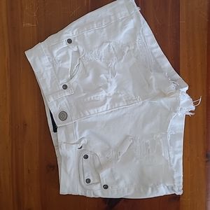 Aeropostale white distressed shorts